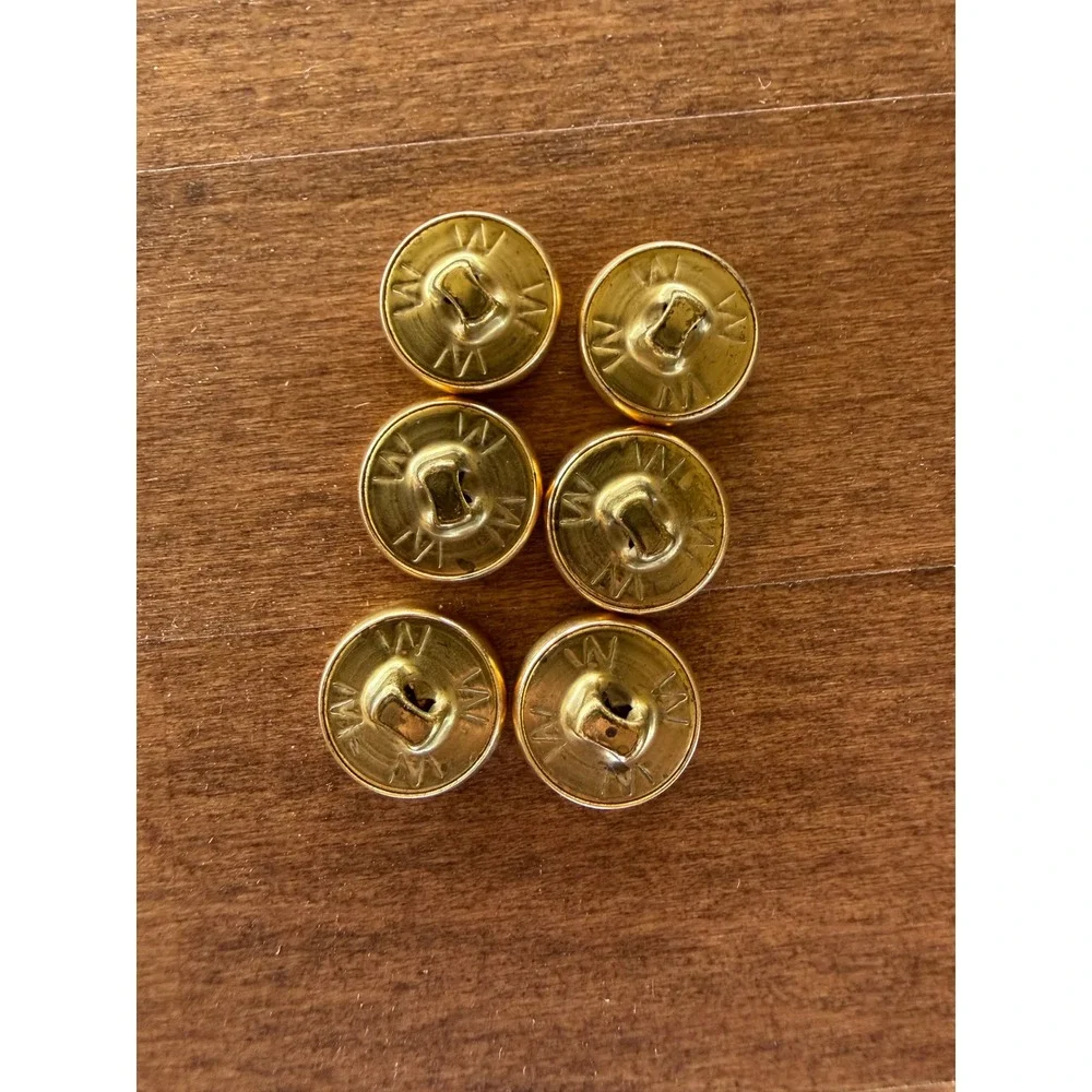 Vintage Arnie Arnold Palmer Umbrella Logo Blazer Buttons Set of 6 Two Tone Gold